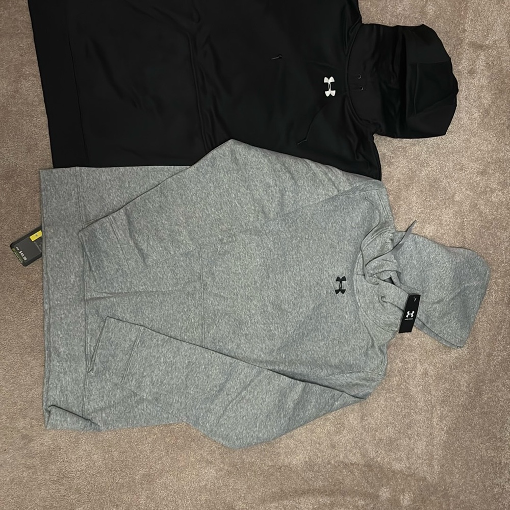 Under Armour Black and Gray Hoodies